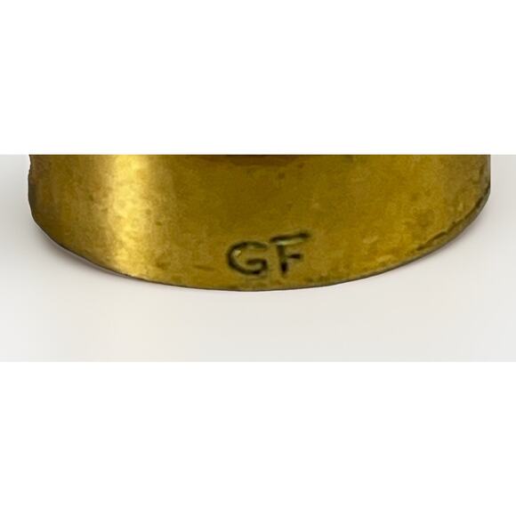 Vintage 10K Yellow Gold Filled Pendant Charm Cheerleader Mega Phone - Signed - Picture 5 of 8